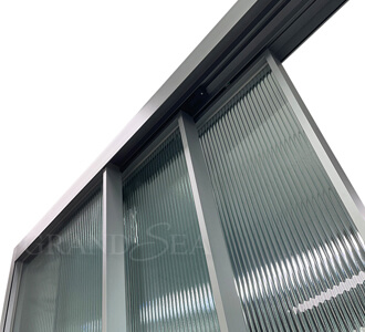 tempered glass aluminum sliding doors