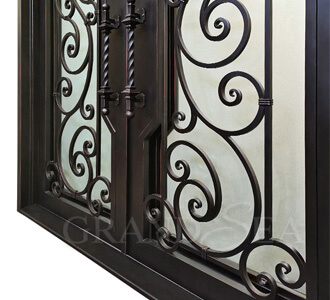 forged wrought iron door