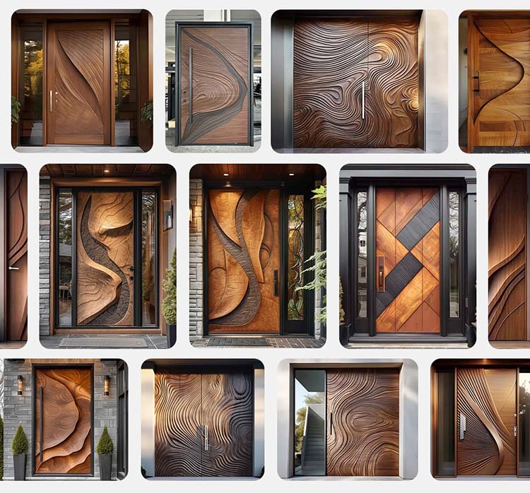 hand carved wood doors