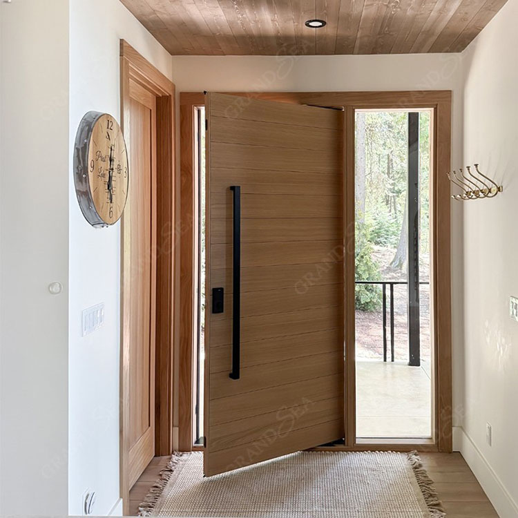 Walnut hardwood front doors
