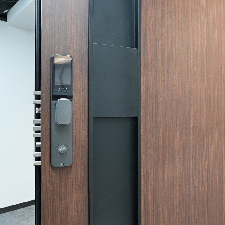 Oversized wooden front door