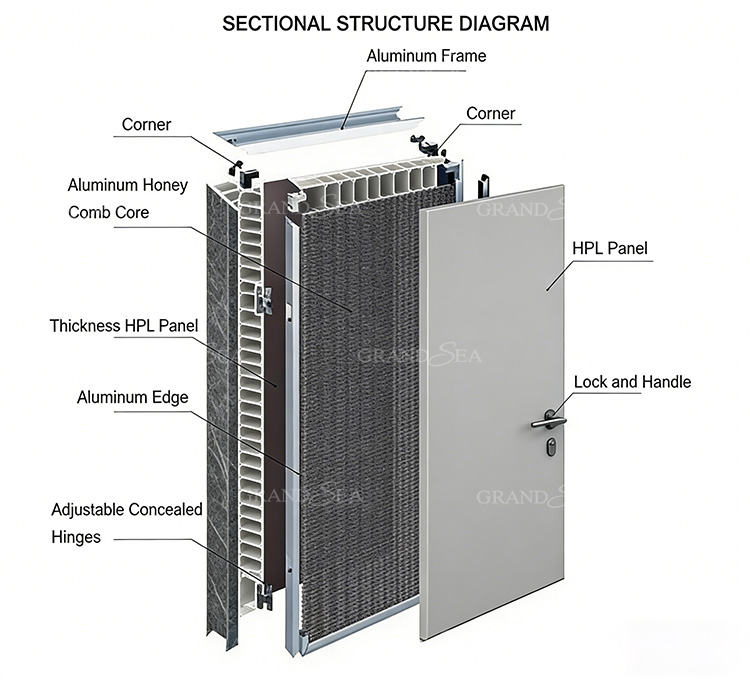 frameless design hidden door