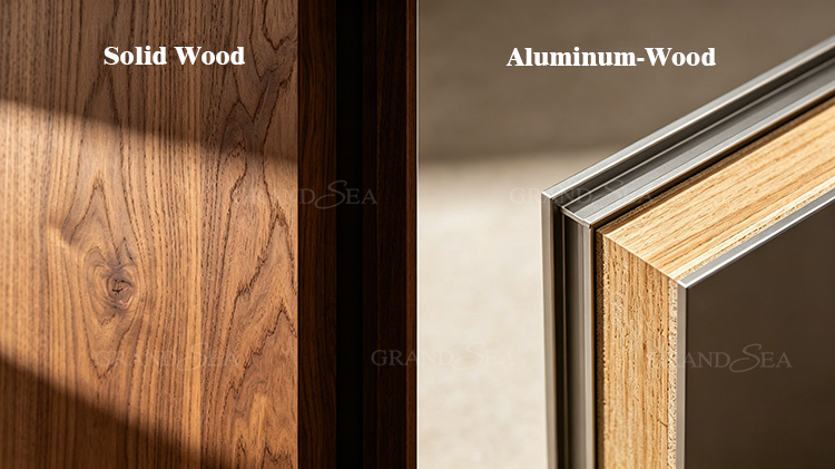 Aluminum-wood doors