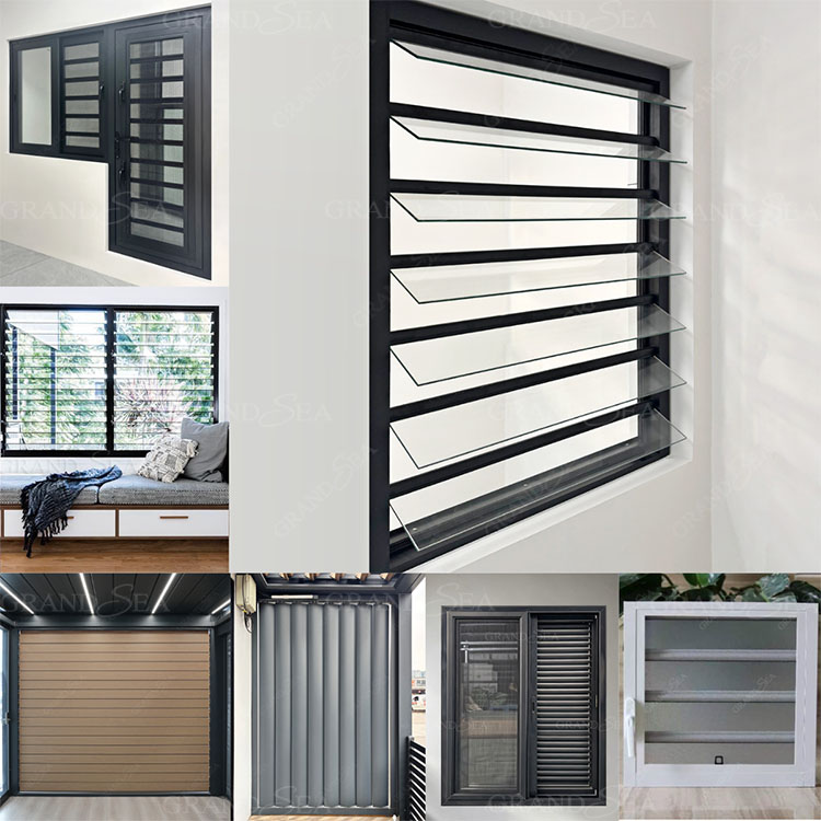 integrated louver casement window