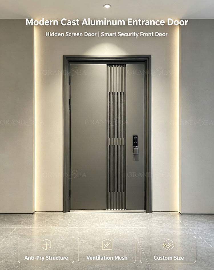 cast aluminum entrance door