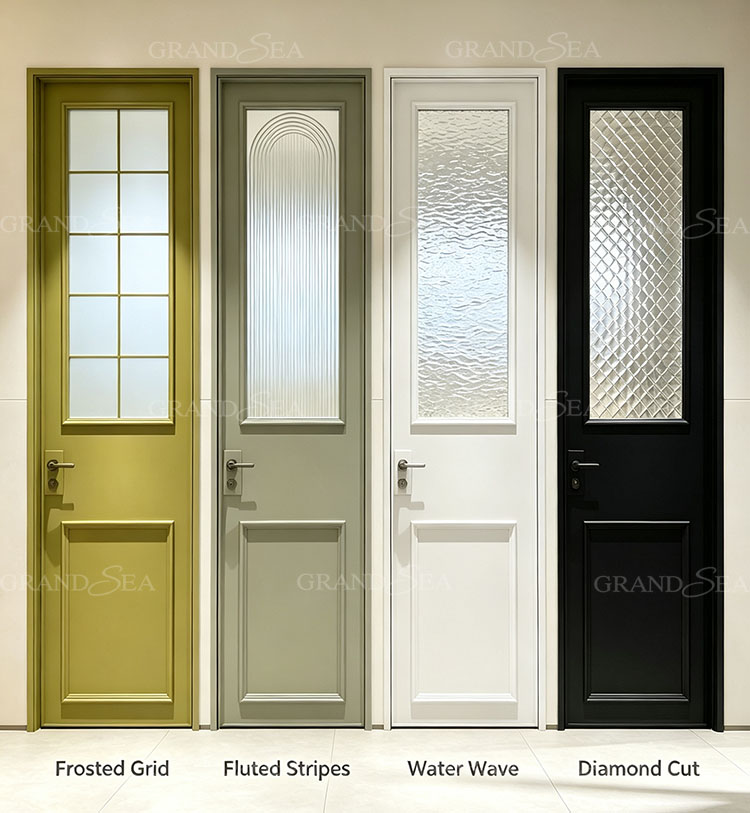 Vintage aluminum glass door