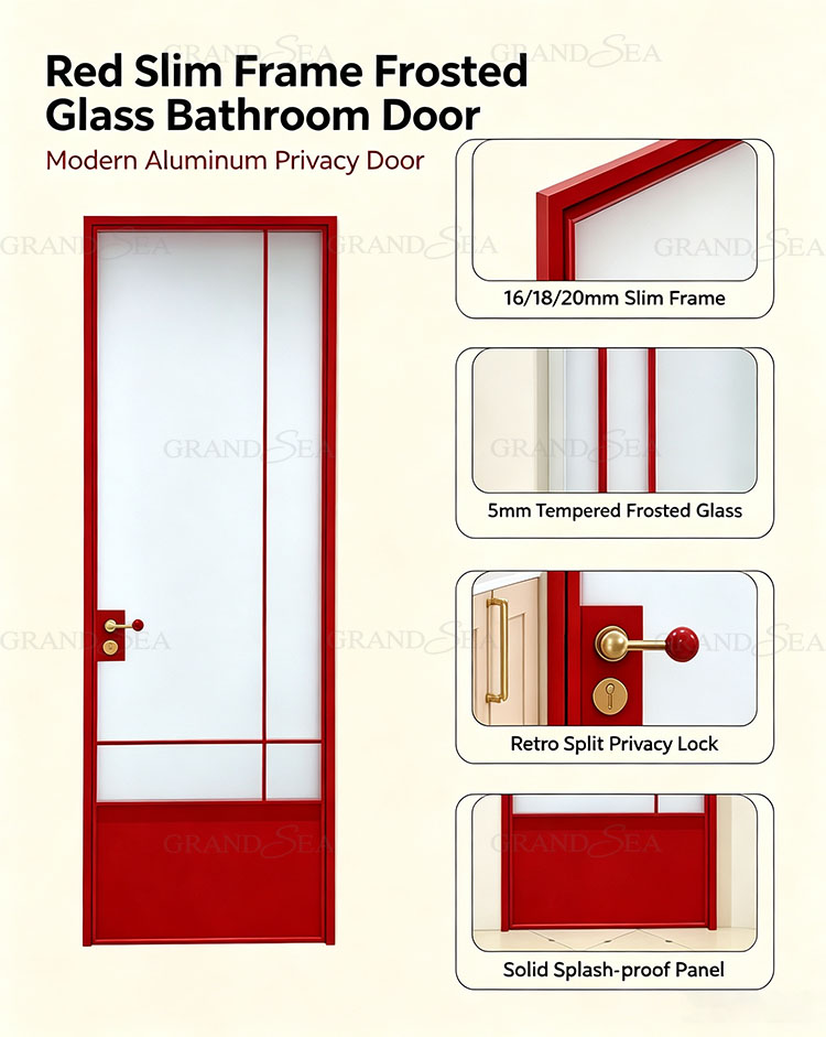 Retro Aluminum Glass Door