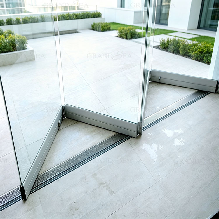 bi-fold glass frameless doors