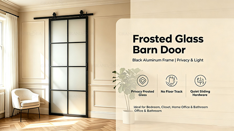 barn doors with glass