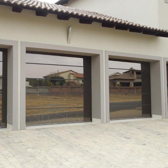 frameless garage doors