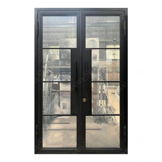 simple design wrought iron door