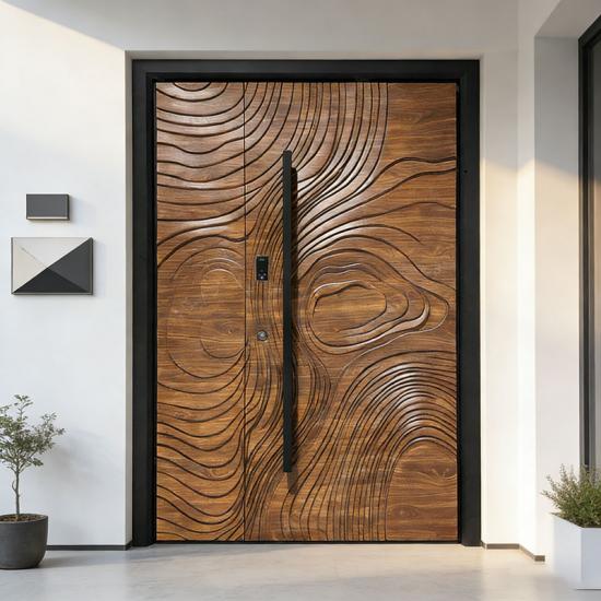 أبواب محورية من الخشب الصلب
