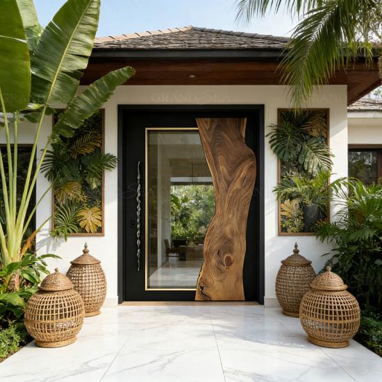 باب زجاجي محوري أفقي