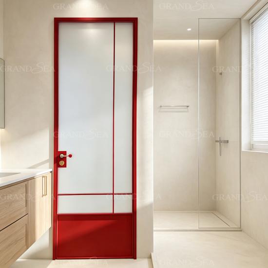 باب زجاجي من الألومنيوم بتصميم عتيق